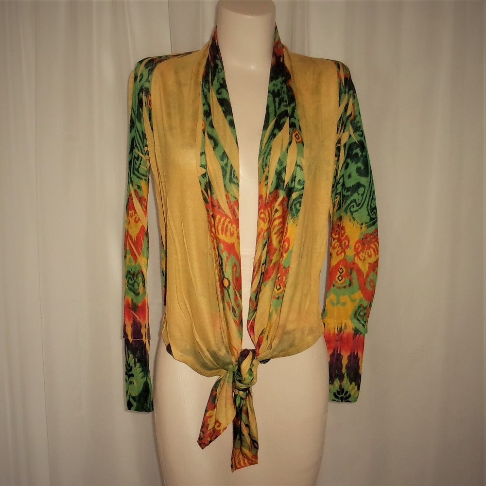 Xhilaration Waterfall Layering Top Aztec Boho XS